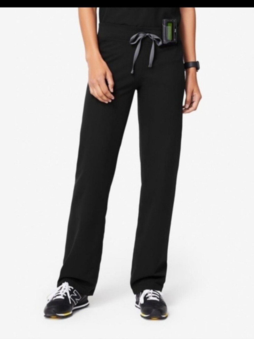 Figs Livingston High-Waisted Black Nurse Scrub Pants Women’s M/T Medium Tall